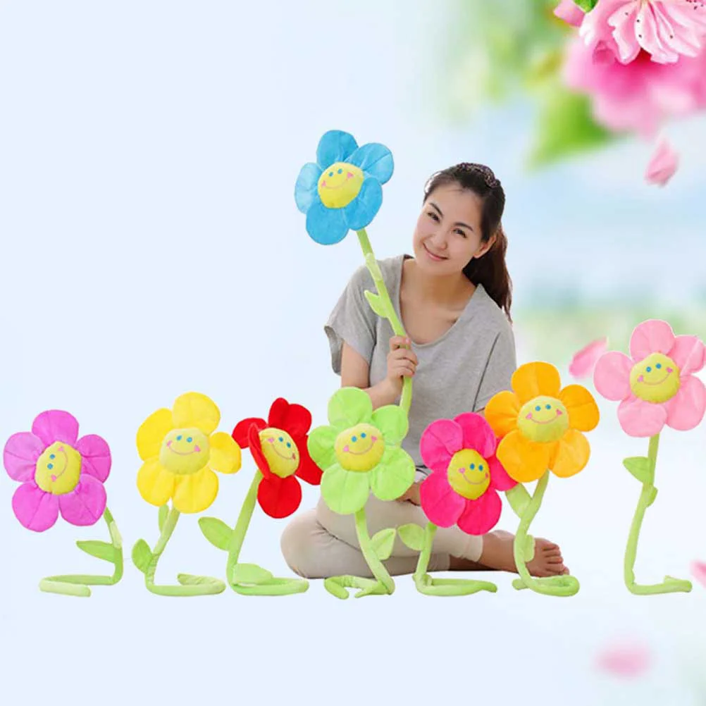 

Пряжка для занавески, пряжки в виде подсолнуха, цветок, имитация цветов, гибкие цветные