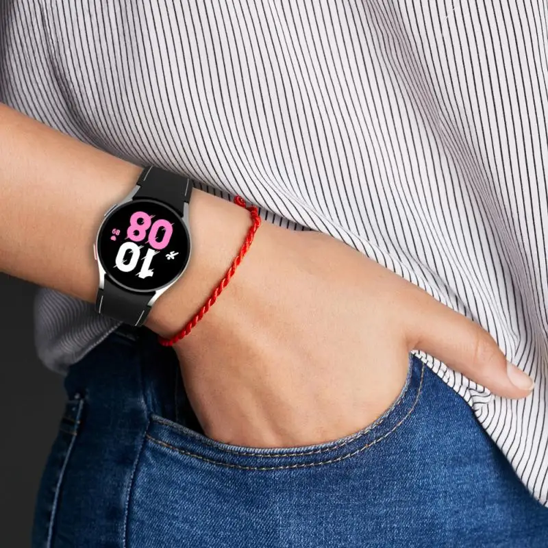 

Personalize Replacement Strap Light Multi-color Silicone Watchband Soft Smartwatch Strap For Samsung Galaxy Watch 4 Classic