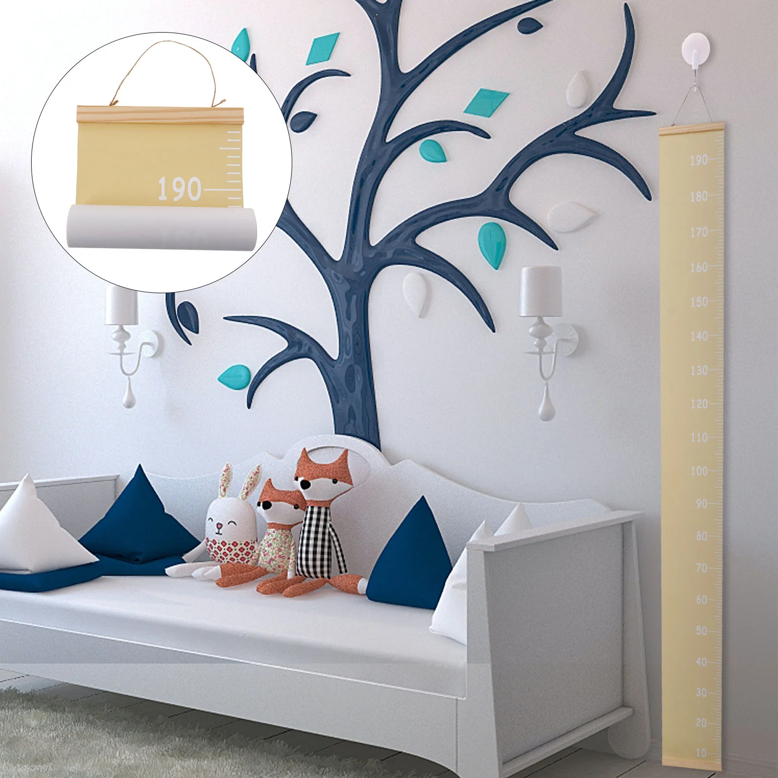 

Children's Height Ruler Hanging Chart Home Wall Rulers Pendant Kids Decor Measurement Measuring Mural Growth