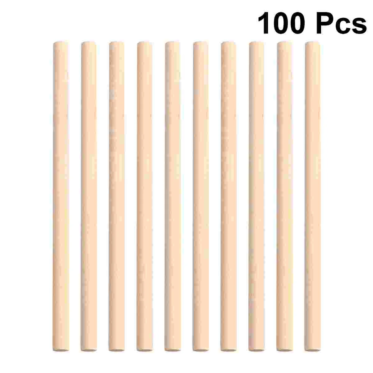

100 Pcs Crafts Kids Wooden Sticks Round Dowel Accessory Accessories Rods Child