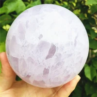1000g rare beautiful pink ball of molten stone quartz crystal sphere ball healing gemstone with base