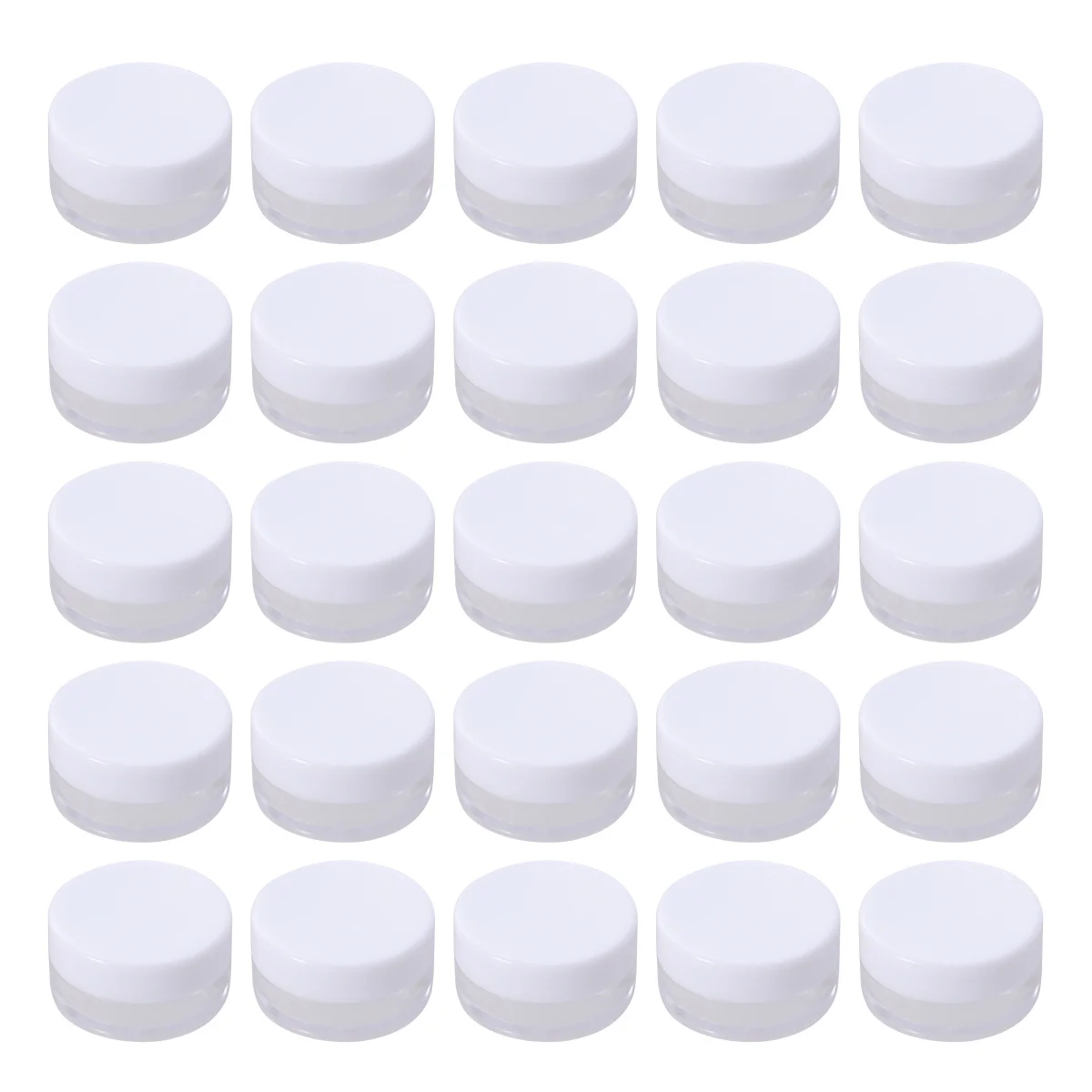 

50 Pcs Jars with Lid Travel Bottle Containers White Small Bottles Empty
