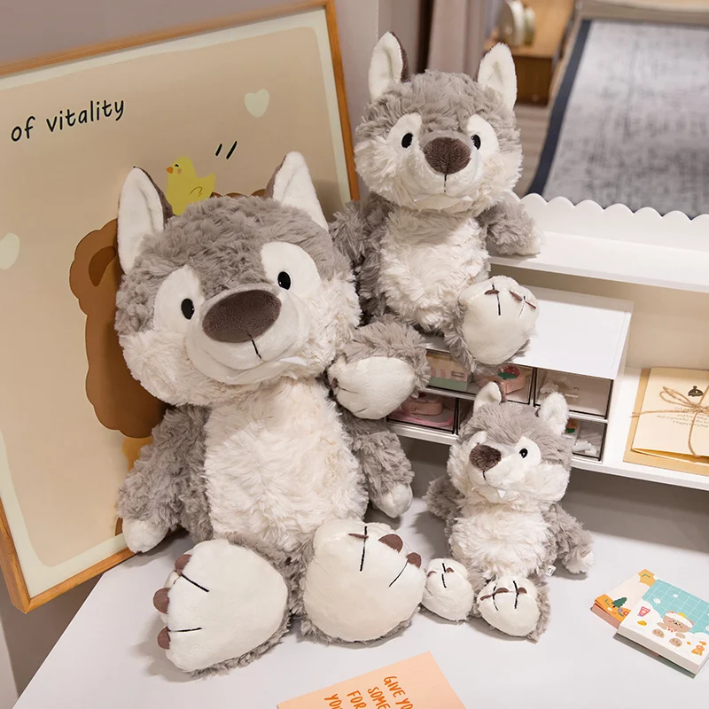 Креативная горилла волк леопардовый кот плюшевые игрушки мультяшное животное