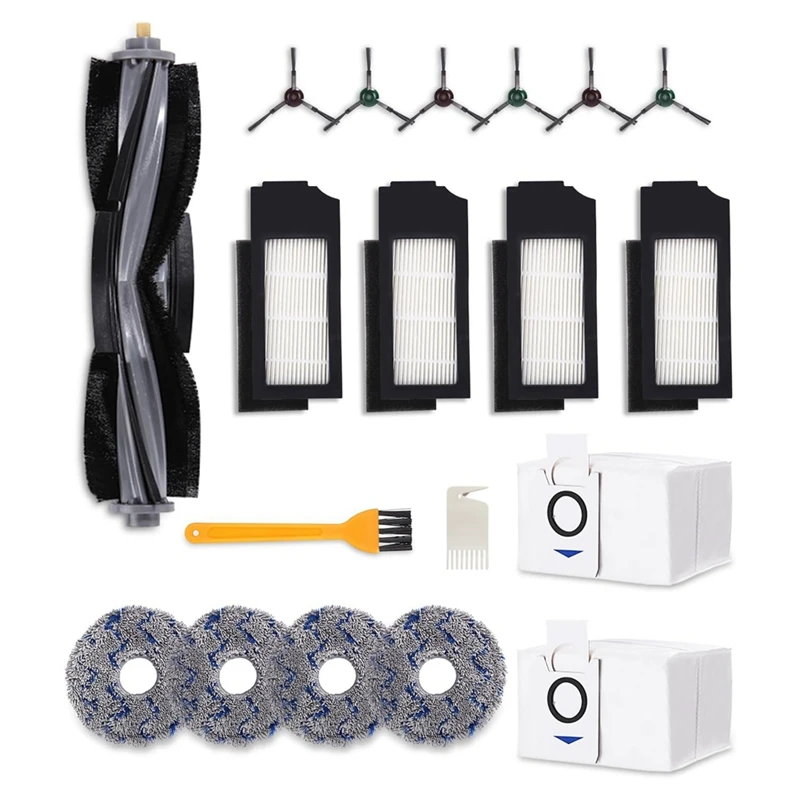 

Главные боковые щетки для пылесоса Ecovacs Deebot X1 Omni X1 Turbo, фильтры НЕРА, Швабра, тканевые мешки для пыли, Сменные запасные части