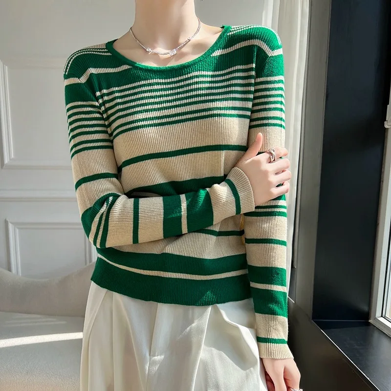 Женская одежда MVLYFLRT свитер с круглым вырезом из тонкой искусственной шерсти