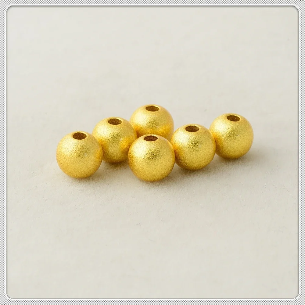 BoYuTe (100 шт./Лот) 3-4-5-6-8-10 мм Металлические латунные позолоченные бусины из бисера