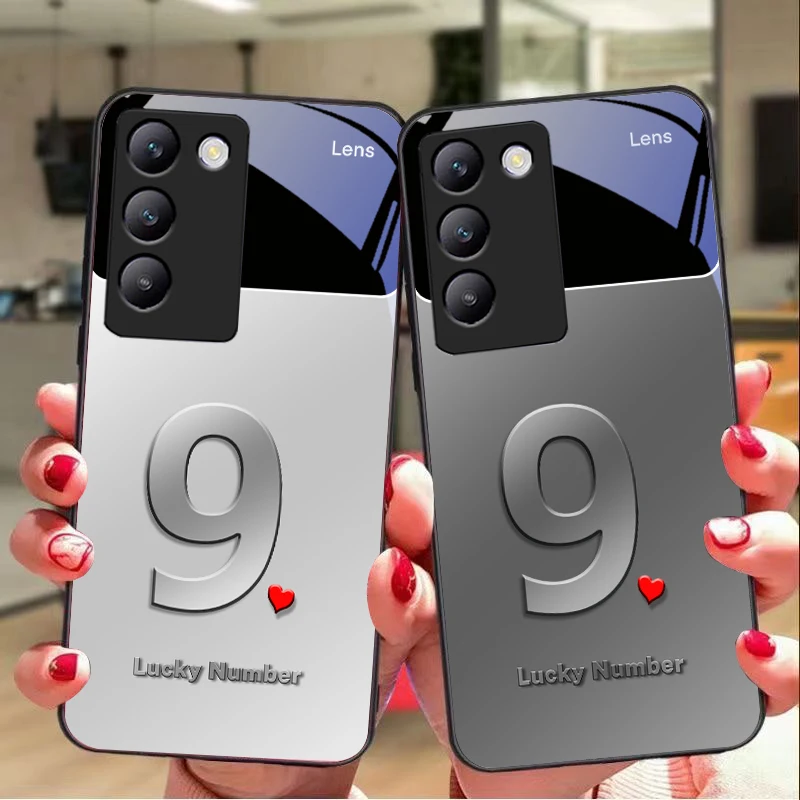 Lucky Number 9 для Y72 33S 11 03 36 96 Lite 35 16 Iqoo 12 V40 SE 5G 29 40 21 30 X80 Pro Vivo Чехол телефона из