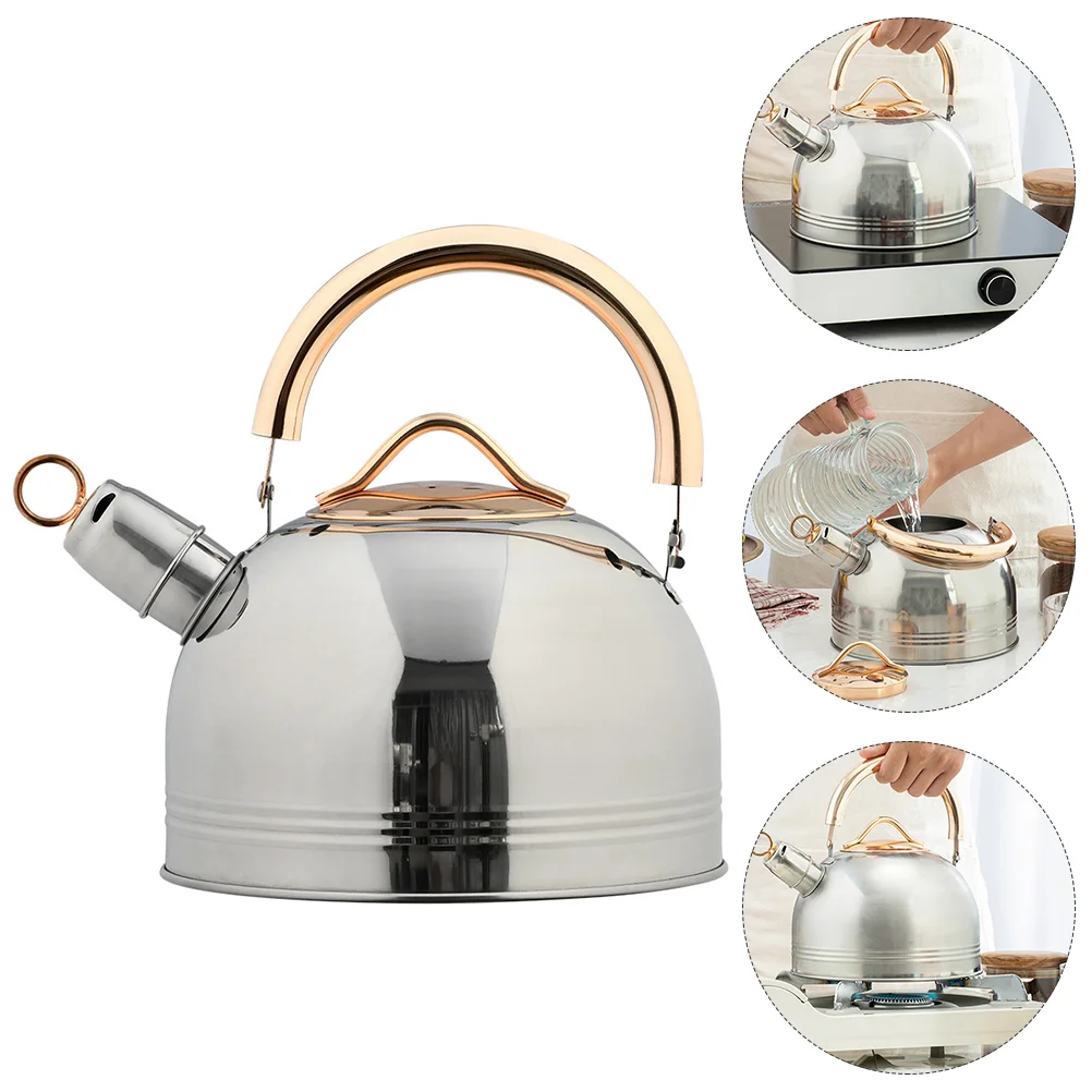 

Tea Pot Water Kettle Whistling Teakettle Stovemodern Warmer Aluminium Gas Teapot Hiking Restaurant Coffeeboiling Practical