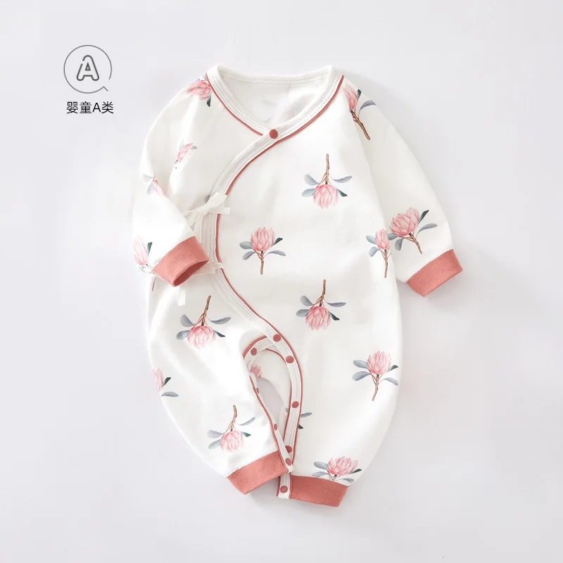 

Newborn baby clothes 0-6 months baby summer one-piece suit four seasons butterfly romper romper