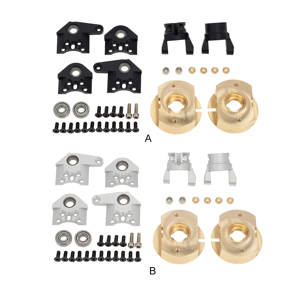 

1 Set Steer Cups Reliability Copper Stable Shockproof C Seat Set Durability Upgrade Parts Firmness for RC Crawler