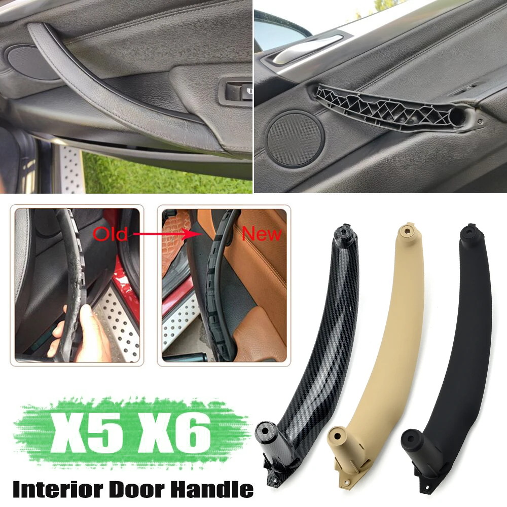 

4PCS/set High Quality Left Hand Driver Door Pull Handles Kit Auto Interior Replacement Parts For BMW X5 X6 E70 E71 2007-2013