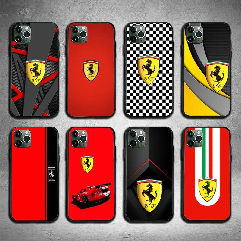 

Luxury Sports Car Ferrari Phone Case For Iphone 7 8 Plus X Xr Xs 11 12 13 Se2020 Mini Mobile Iphones 14 Pro Max Case