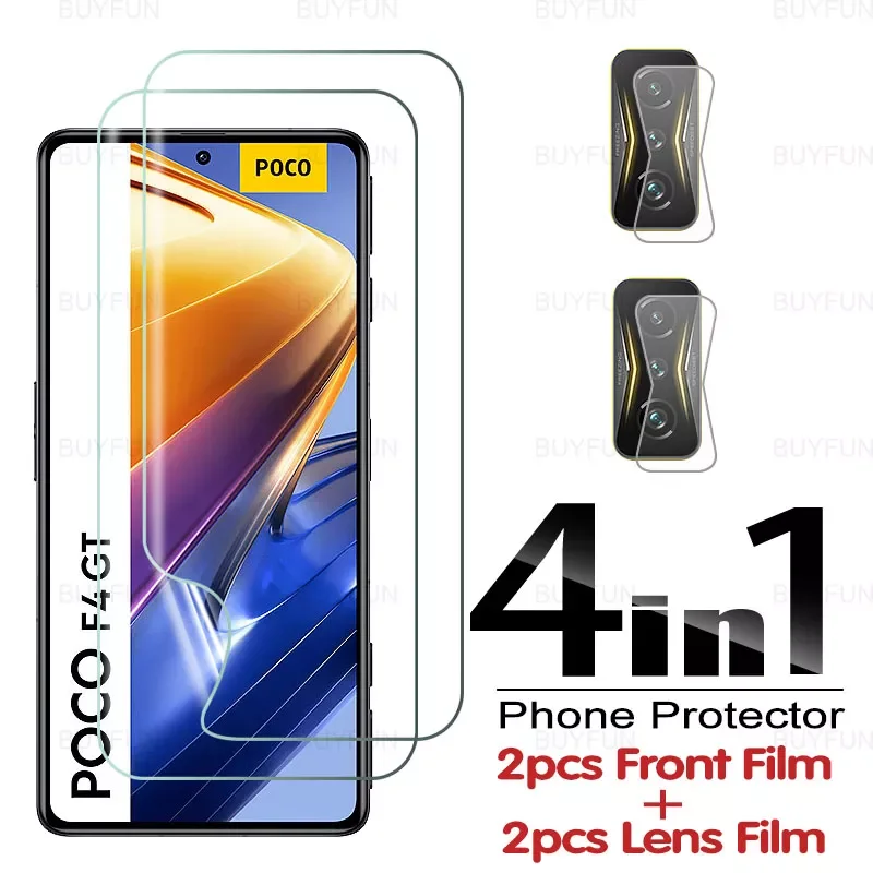 

4in1 Screen Protector For Poco Poko F4 GT 6.67inch Full cover Front Hydrogel Film For Xiaomi Xiomi Poco F 4GT F4GT Lens Film