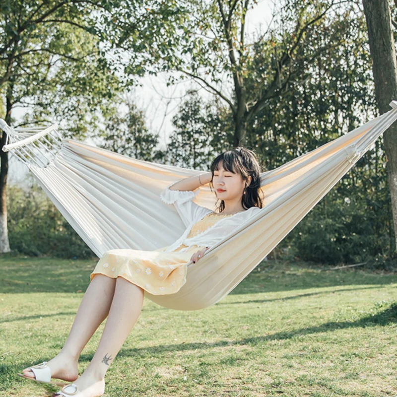 

Camping Hammock Outdoor Swing Antirollover Field Lazy Hanging Chair Dormitory Sleeping Travel Hammock Field Hamacas Furniture