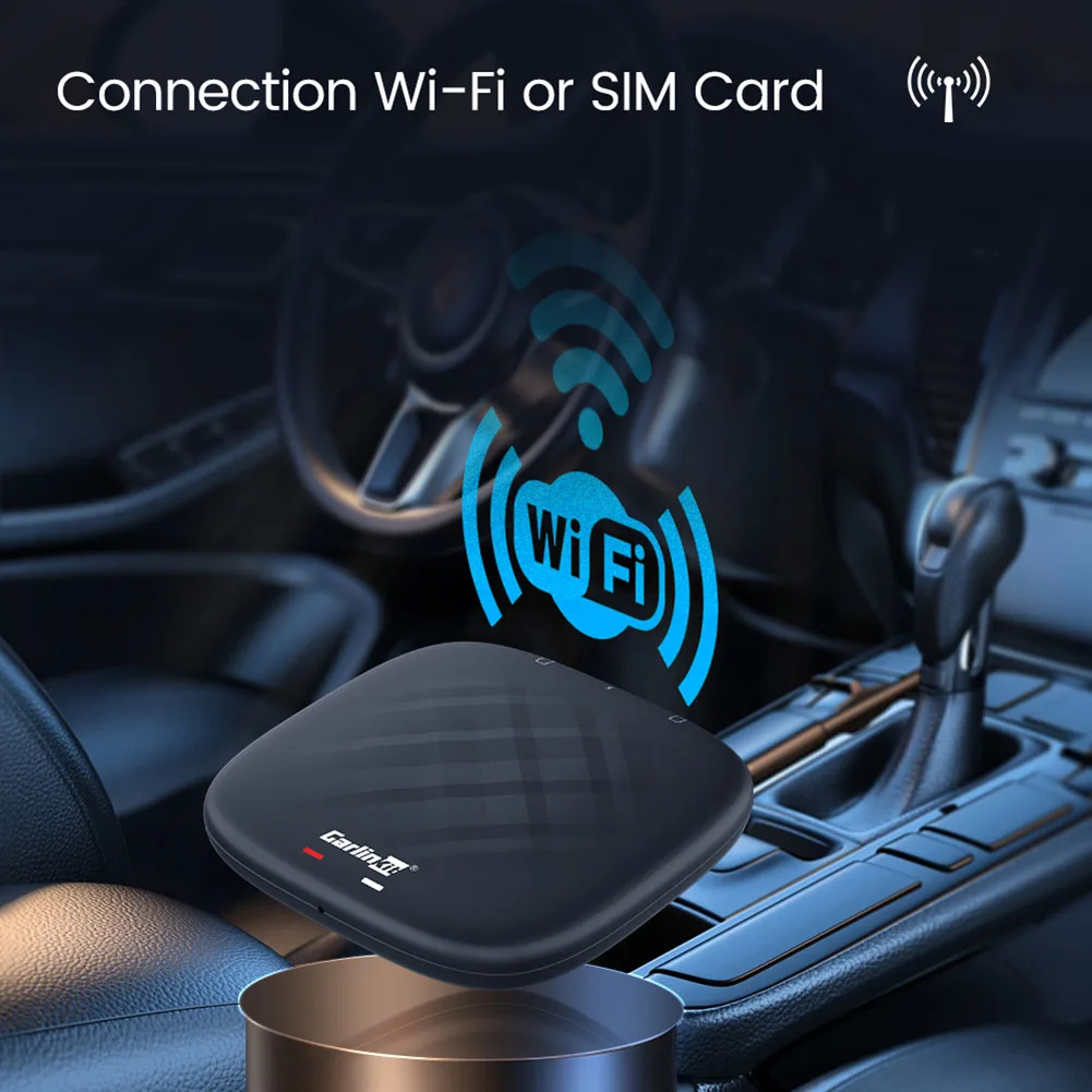 

Carlinkit Bluetooth-compatible for CarPlay Android Ai Box Wired to Wireless Qualcomm 8-core 4G+64GB Dongle Adapter Black
