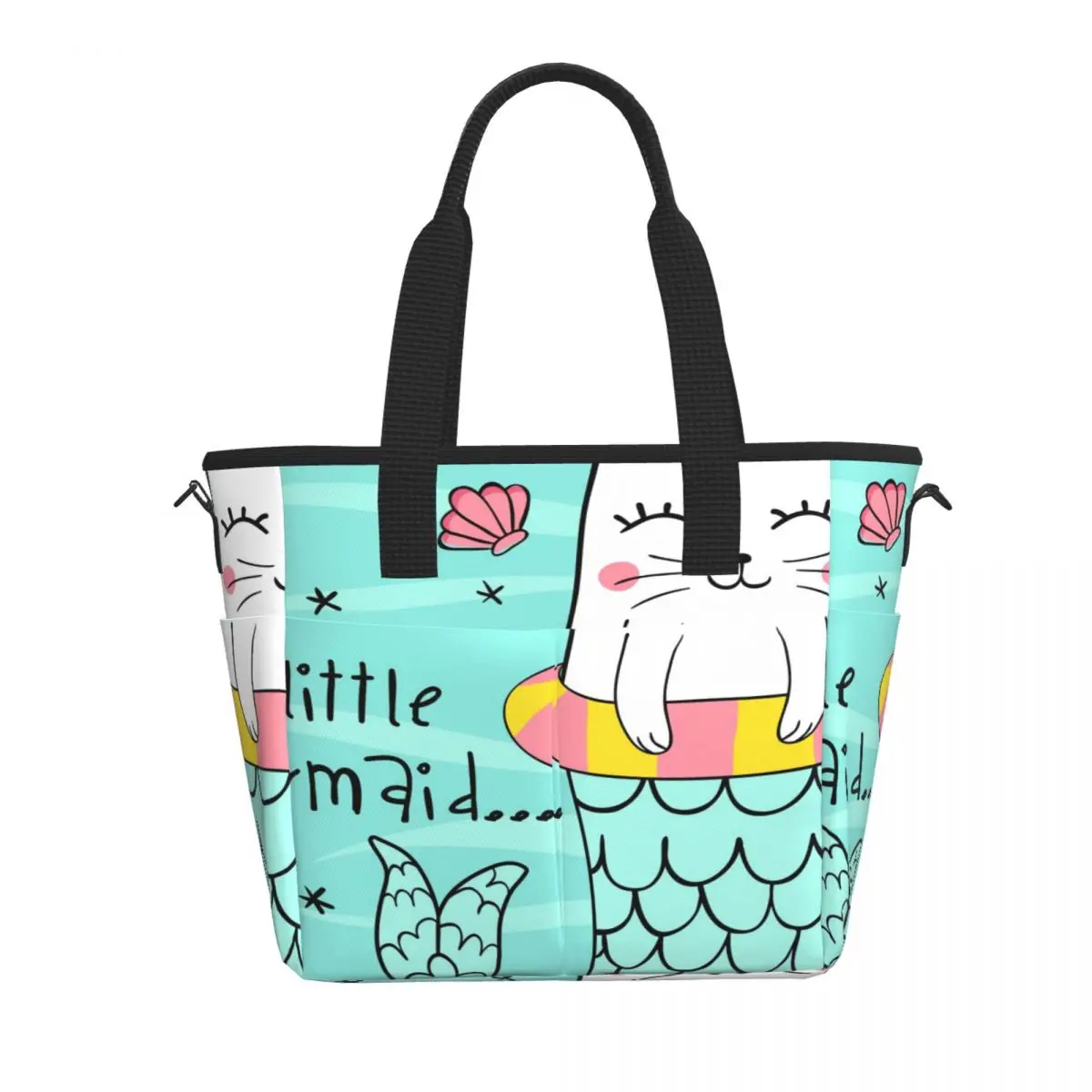 

New Fashion Bag Cute Cartoon Cat Mermaid Thermal Handbag Lunch Bags
