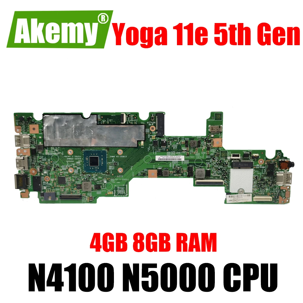 

For Lenovo ThinkPad Yoga 11e 5th Gen laptop motherboard Mainboard 17833-1M motherboard with CPU N4100 N5000 RAM 4G 8GB SSD 128G