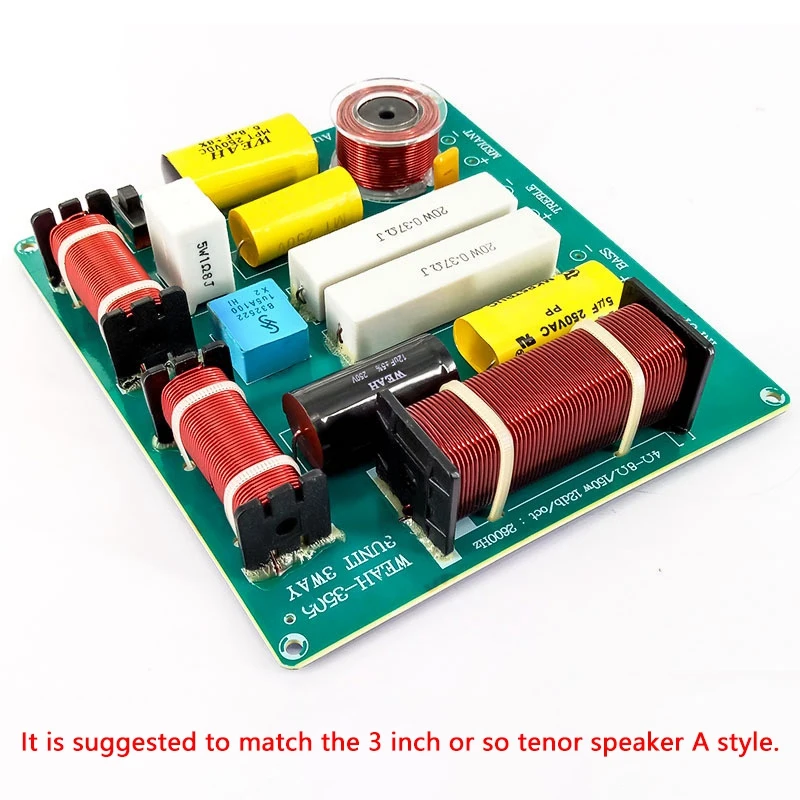

2Pcs 2 X 300W 3 Way High-Low 4-8 Ohm Speaker Frequency Divider Loudspeaker Crossover Filter Circuit 40Hz/20Khz