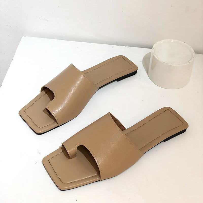 

Женские шлепанцы из ПУ кожи, с застежкой-носком, размеры 36-43