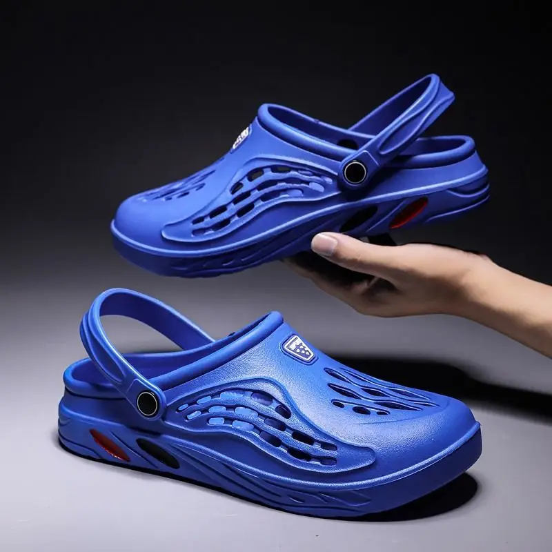 

Сандалии мужские легкие, плоская подошва, повседневные модные удобные тапочки, для воды, кемпинга, серфинга, пляжные шлепанцы, большие разме...