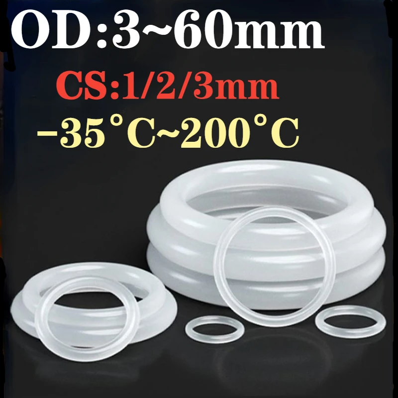 

Белое Силиконовое уплотнительное кольцо с внешним диаметром 3 ~ 60 мм, Пищевая Резина, изоляция, круговое уплотнительное кольцо, уплотнительное Силиконовое резиновое кольцо
