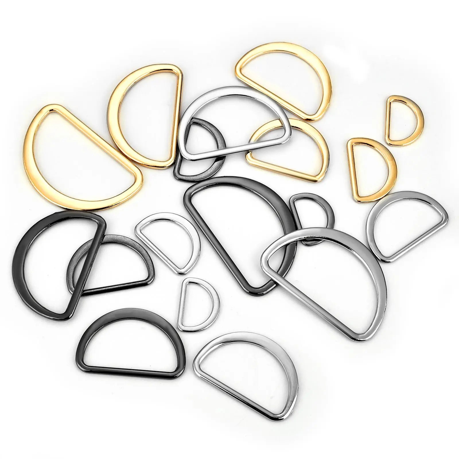 Металлическая D-образная застежка Регулируемая пряжка для лямок рюкзаков сумок