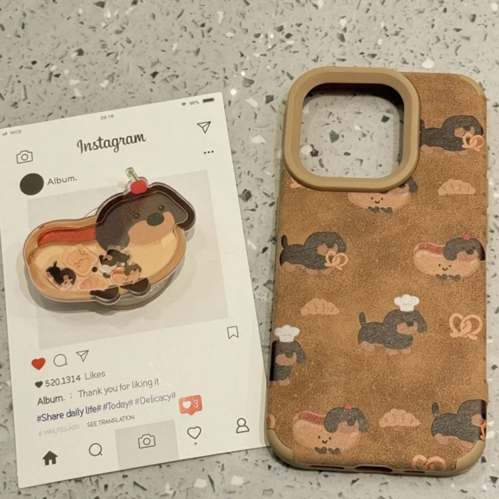 MINISO мультфильм Рождественская такса милый держатель для телефона Hello Kitty