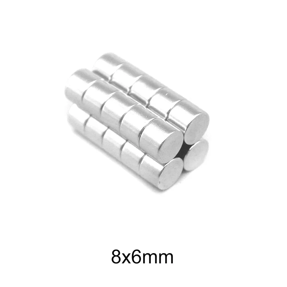 8x6 Круглый Мощный сильный магнит N35 Неодимовый мм маленький дисковый