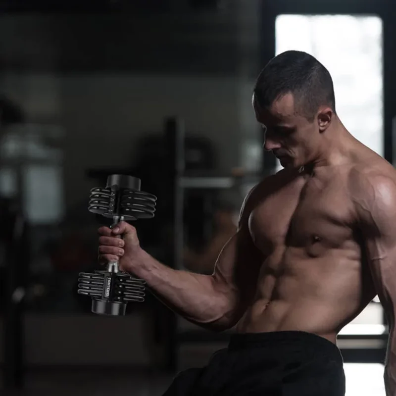 

Регулируемая штанга с ручкой, гантели для спортзала и дома, вес 25 фунтов