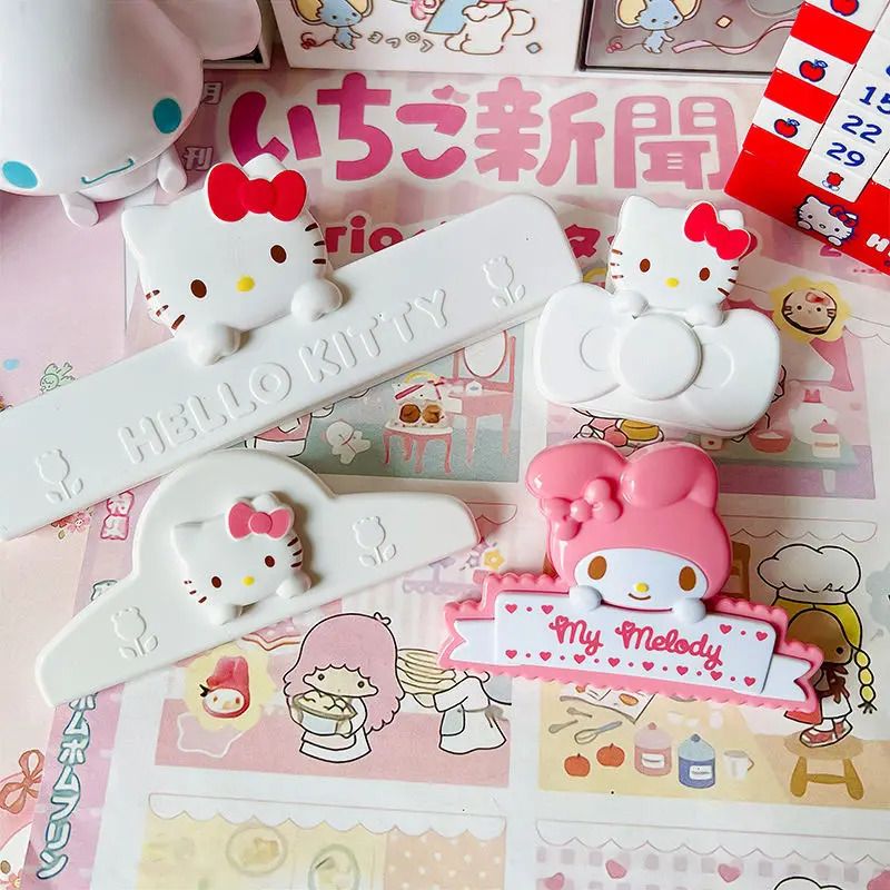 

Sanrio Hello Kitty Anime Paper Clip Melody Moisture-Proof Food Preservation Sealing Clip Peripheral Kitchen Supplies Accessories