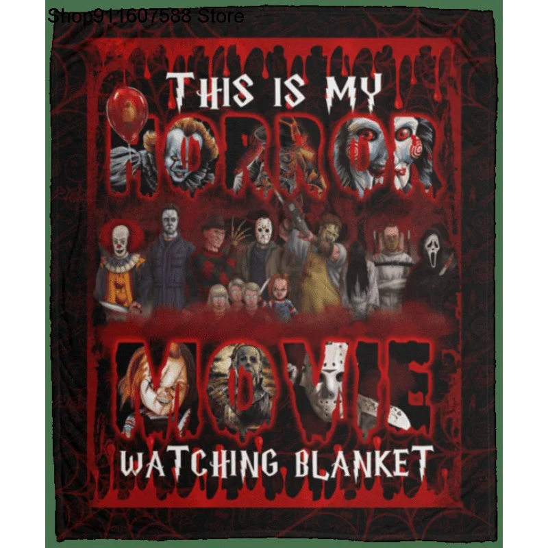 3D одеяло из фильма ужасы фланелевое полиэстера мягкое уютное теплое домашнее