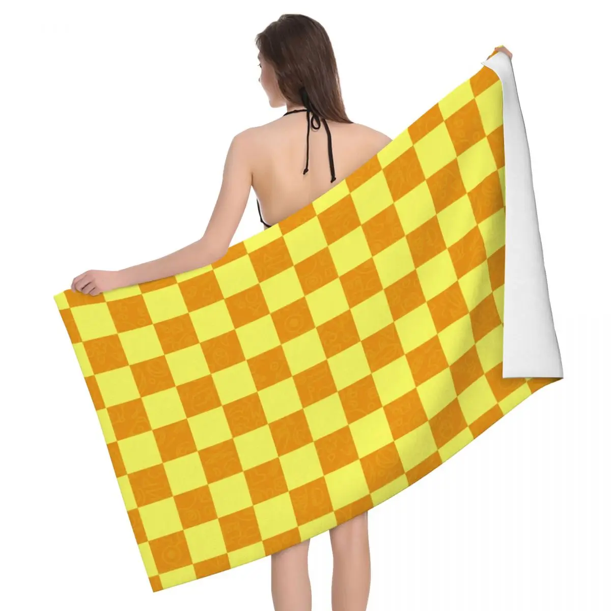

Checkerboard Beach Towels Pool Towels Large Sand Free Microfiber Beach Towels, Quick Dry Lightweight Bath Swim Towels