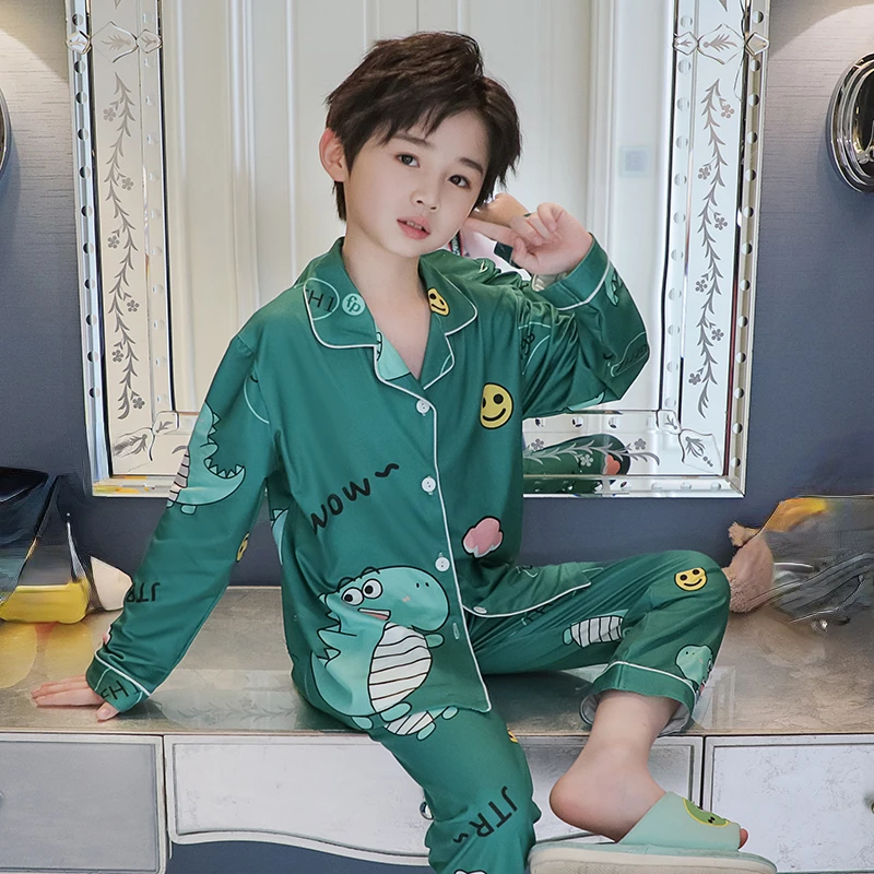

Cute Boys Winter Christmas Pajamas Set Autumn Children Pijama Suit Long Sleeve Home Wear Clothes Set Cartoon Kids Nightwear