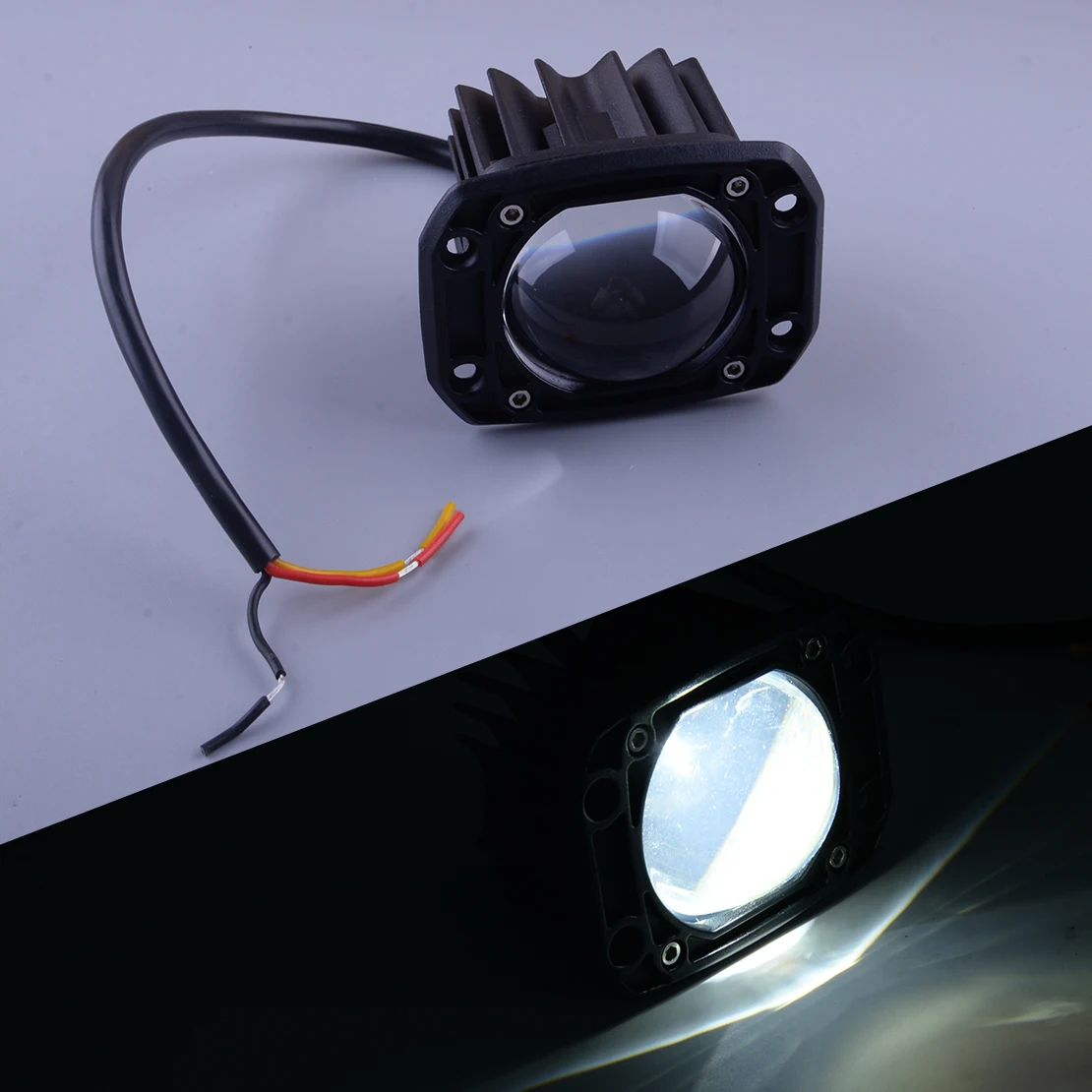 

20W IP67 Cube Pods Flush Mount LED Front Bumper Working Driving Fog Light Lamp For Car Pickup SUV ATV Boat Motorcycle Wagon