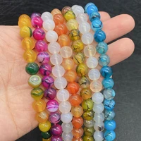 wholesale natural line pattern agate beads 6mm8mm10mm charm jewelry men and women diy necklace bracelet earrings accessories