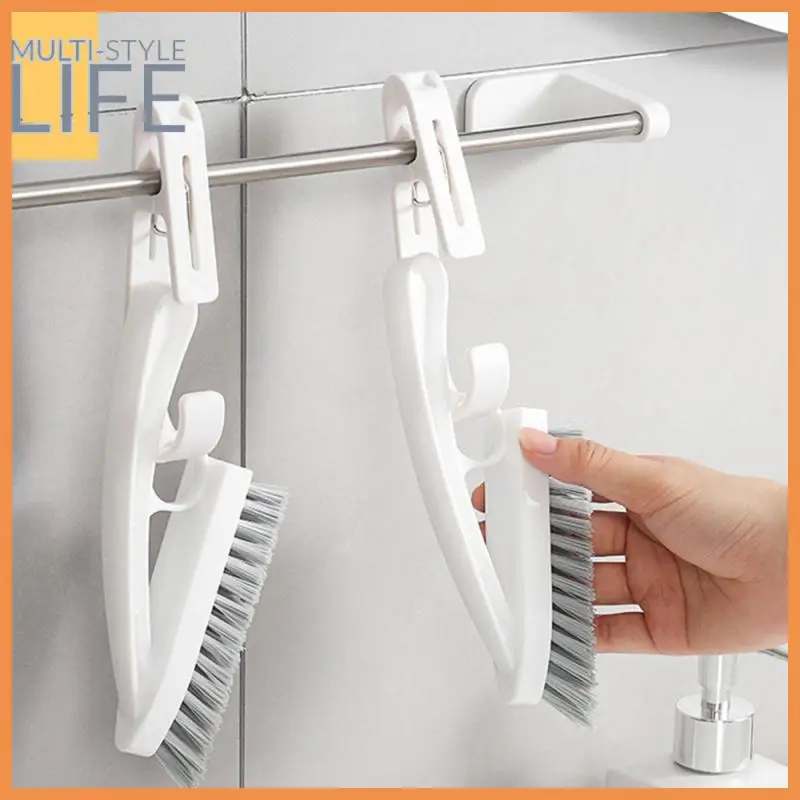 

Household Stiff Brush Durable Multifunctional Wall Corner Brush White Handle Gap Brush Bathroom Accessories Non Shedding