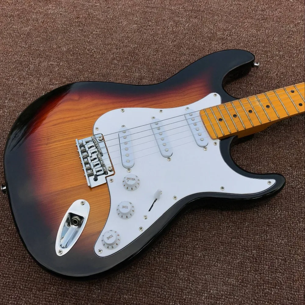 

Custom shop electric guitar,Sunburst color handwork 6 Strings Maple fingerboard guitarra
