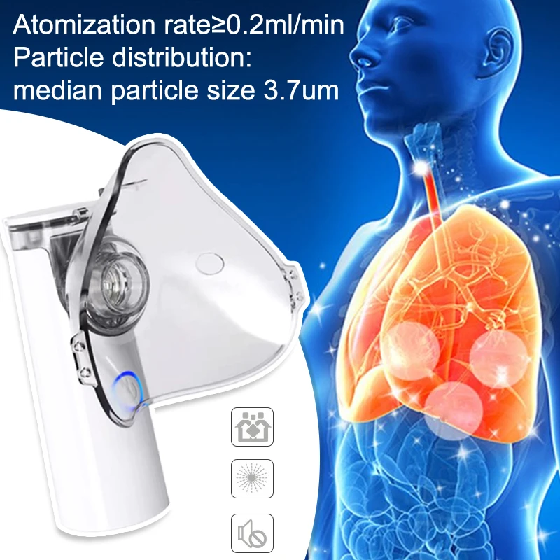 

Portable Ultrasonic Atomizers Mute Asthma Inhaler Handheld Nebulizers Machine Mini Medical Nebulizer For Adults Children Health