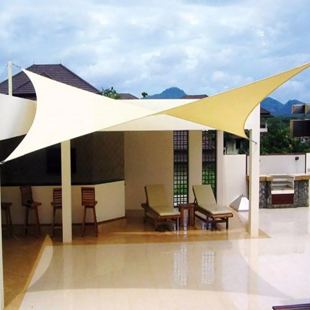 

300d Fiber Rectangle Shade Sail Outdoor Garden Yard Uv Camping Pool Canopy Sail Shade Waterproof Swimming Color K6n7
