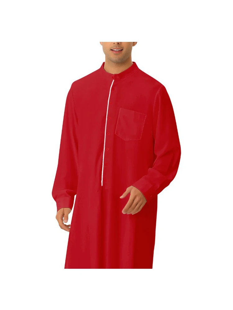 Islam Muslim Men Clothing Jubba Thobe Abaya Homme Musulman Caftan Islamic Robes Pakistan Saudi Arabia Eid Fashion Dress Djellaba