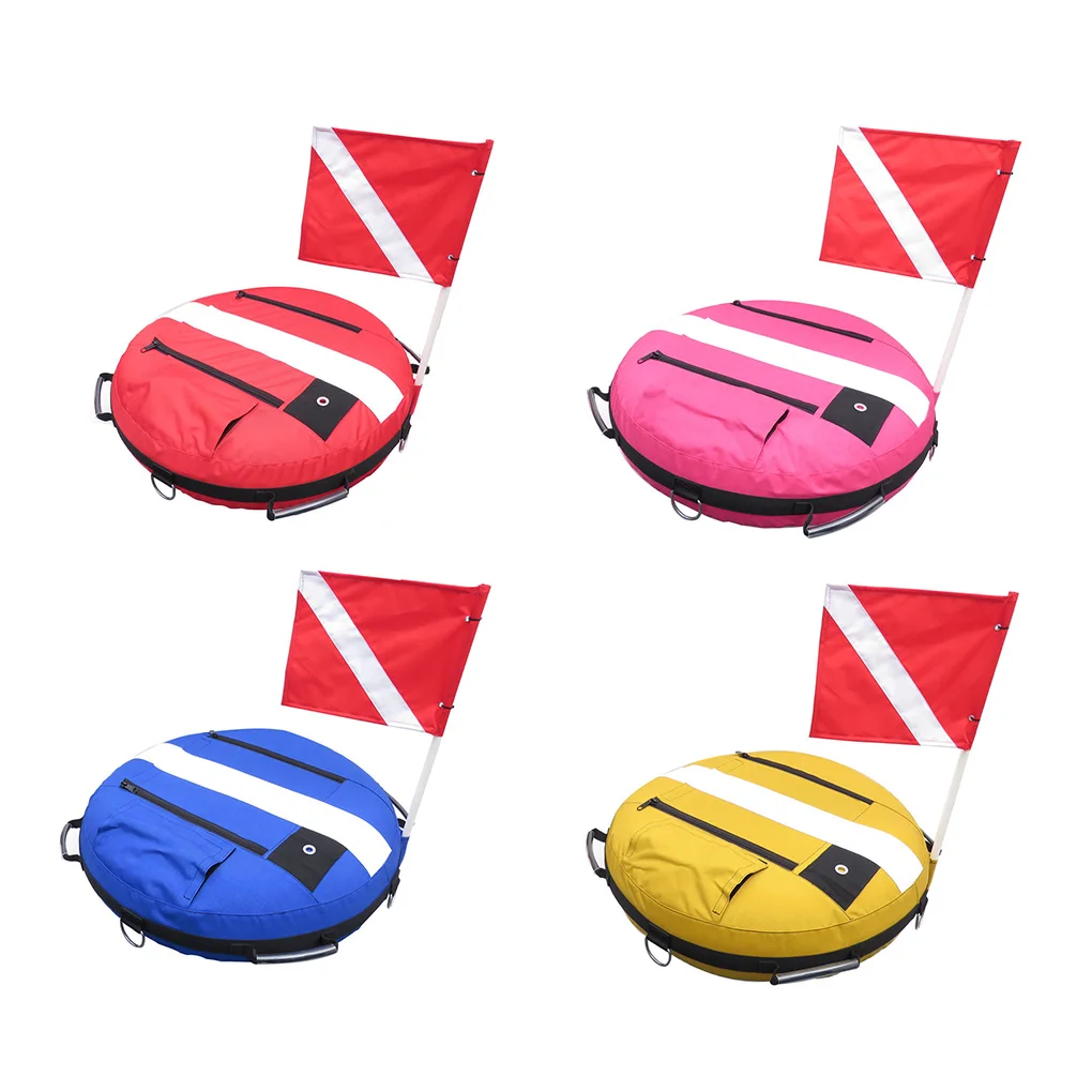 

Heavy Duty Surface Markers High Visibility Buoy Scuba Diving Inflatable Snorkeling Accessory Sea Safety Signal Gear