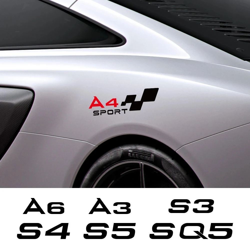 

SET OF 2PCS Auto Accessories Car Door Side Sticker Decal Sports Graphic For Audi A3 A4 B8 A6 C6 S1 S2 S3 S4 S5 S6 S7 S8 SQ5 SQ7