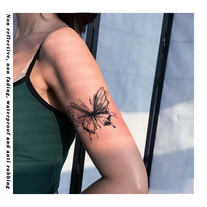 

Herbal Art Sexy Temporary Tattoo Stickers Butterfly Tatoo Y2K Fake Tattoos for Women Festival Carnival Tatto Cute Cheap Goods