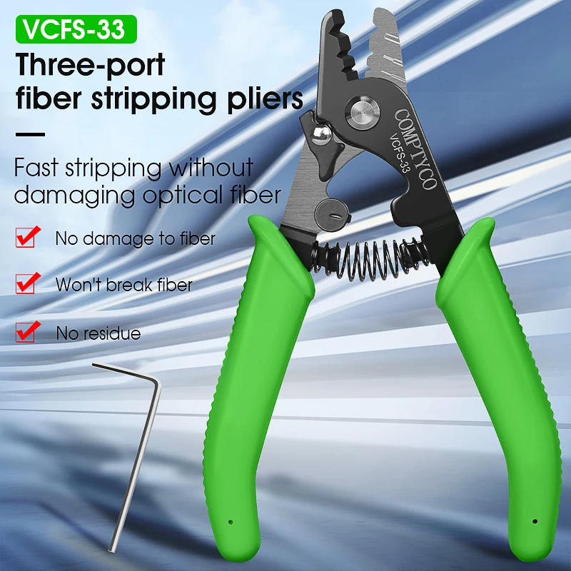 COMPTYCO Fiber Optic Tool Kit (Optional) VCFS-33 Three-port Stripper