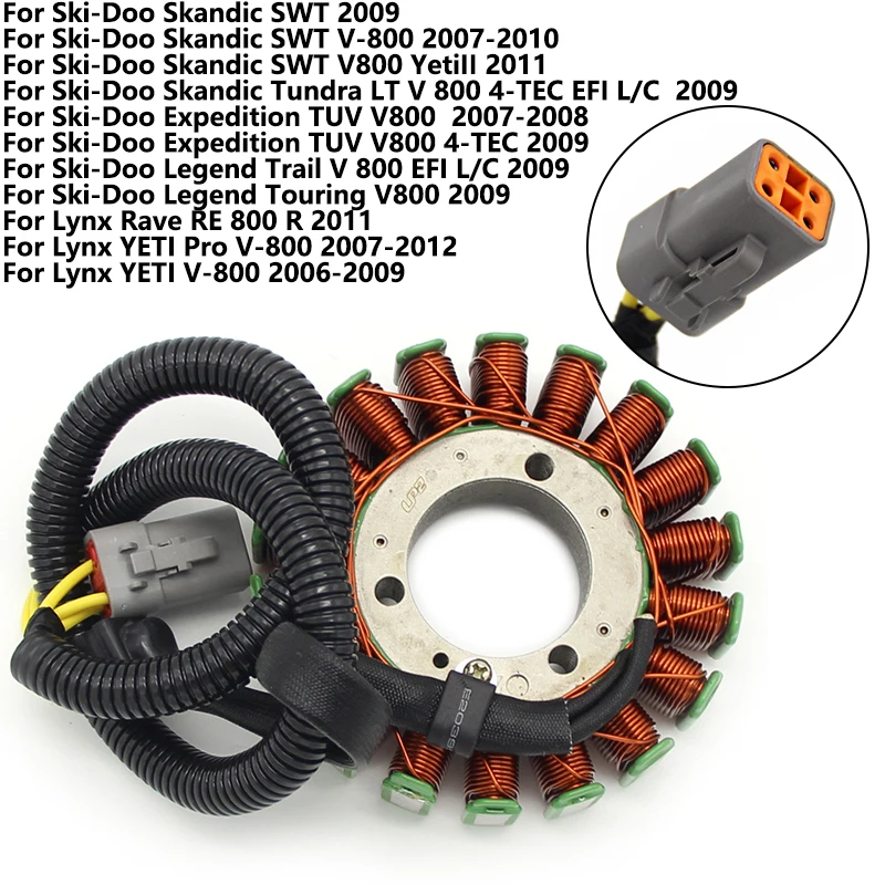 Катушка статора снегохода для Ski-Doo Skandic Expedition Legend V800 420684853 420684852   Для магнитного генератора Lynx YETI Pro V-800
