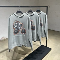 harajuku skeleton hoodie oversize hip hop graphic hoodie men streetwear sweatshirt cotton retro pullover winter vintage clothing