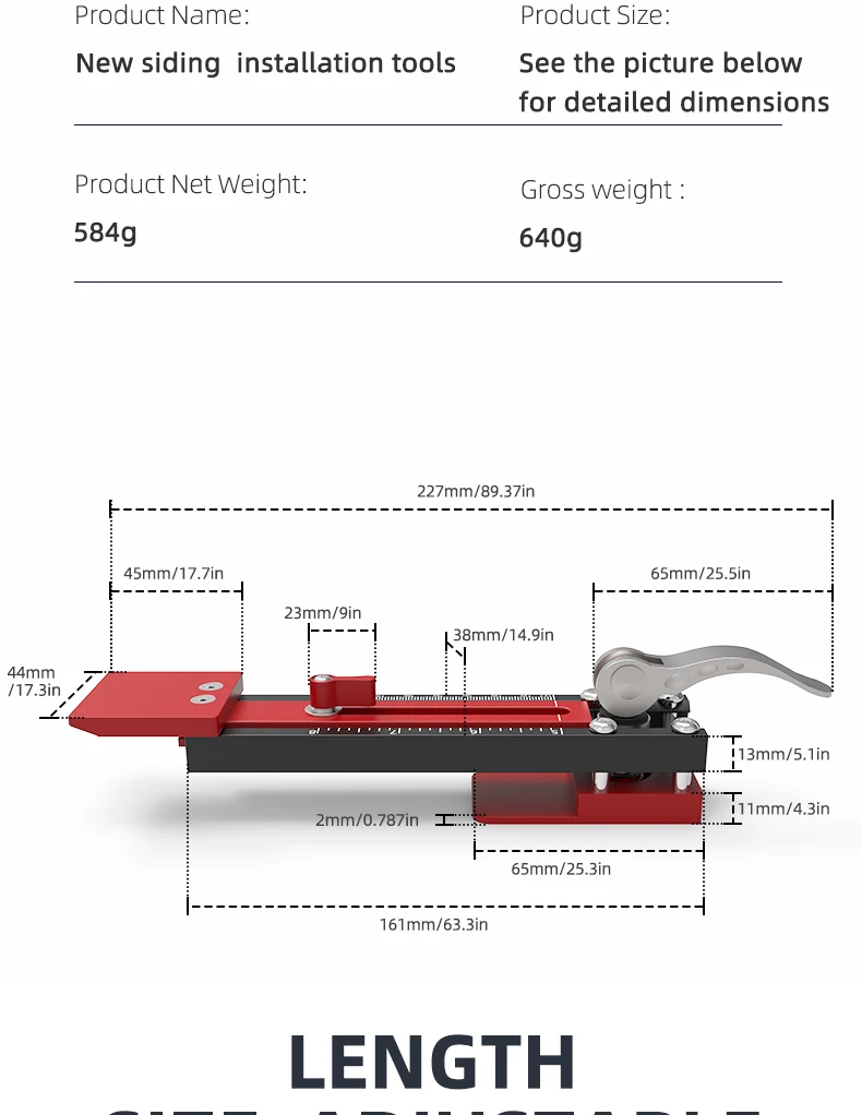 2 Шт. Регулируемый Набор Инструментов Для Установки Сайдинга Двойная Шкала