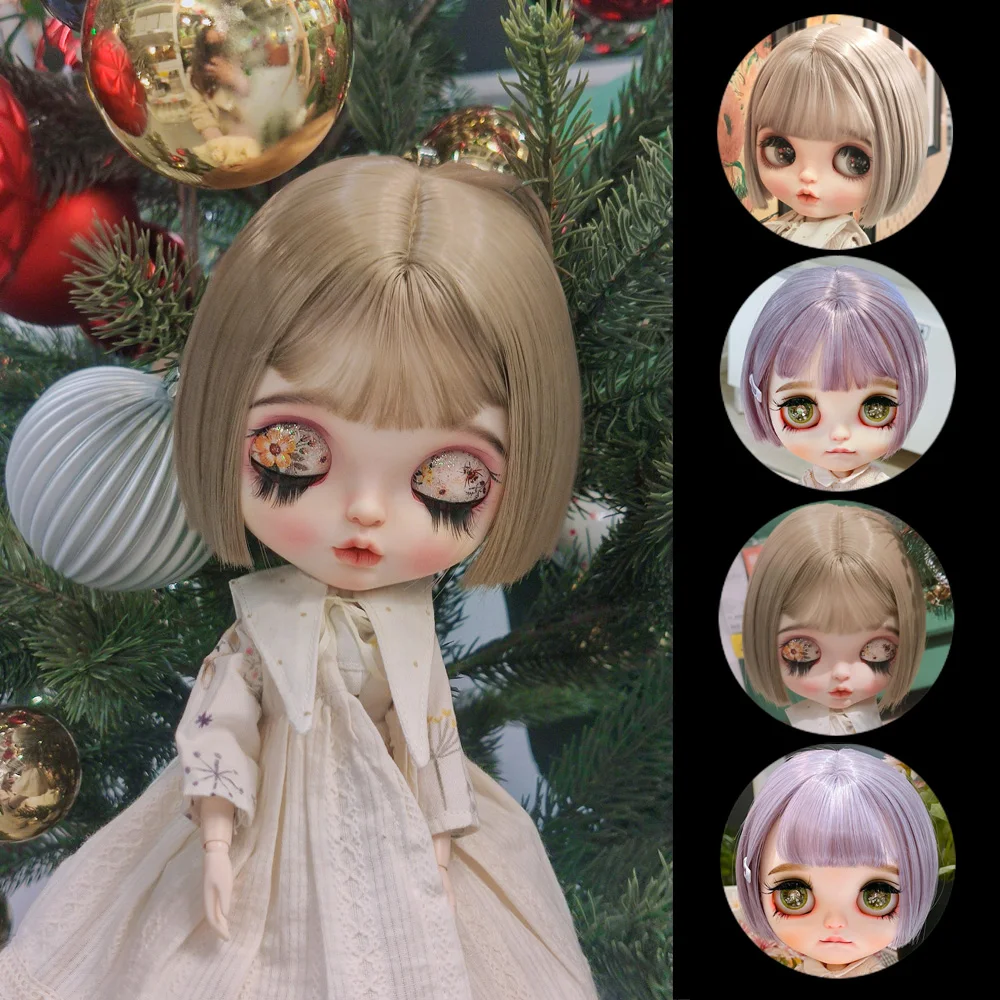 Парик для куклы blyth регулируемый размер голова Боба высокотемпературные