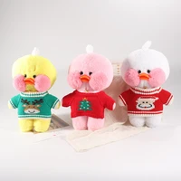 kawaii christmas duck clothing accessories wool clothes for 30cm plush animal doll clothes for kids girls gifts