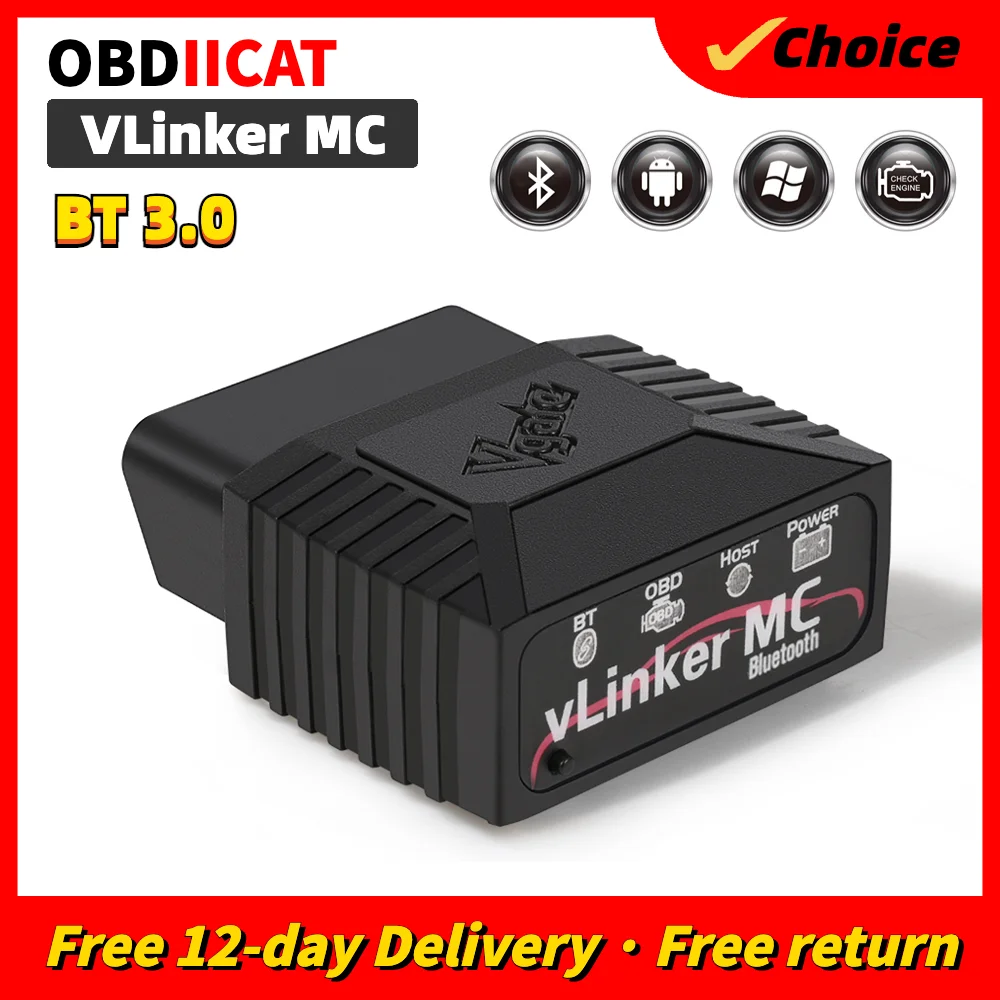 

Новый!! Vgate VLinker MC + ELM 327 V2.2 BT 4,0 ELM327 OBD 2 OBD2 для Android/IOS сканер автомобильный диагностический инструмент
